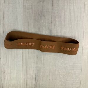 Skims Brown Elastic Headband with Raised Logo